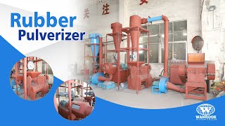 100-1000kg/h Waste Rubber Piece Crusher Machine Rubber /Grinder /Miller /Pulverizer Machine