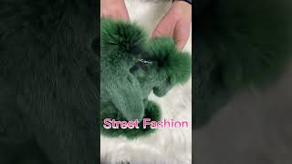 MWFur Women's Knitted Mink Fur Gloves Winter Warm Fur Mittens