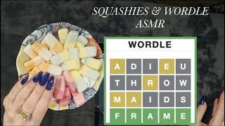 ASMR Eating Squashies & WORDLE Game Play on iPad | Whispered