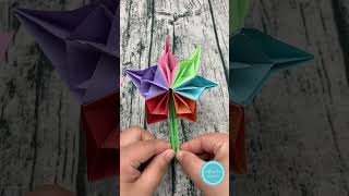 How to make a paper foldable flower /DIY Origami Crafts Tutorial step by step. #shorts