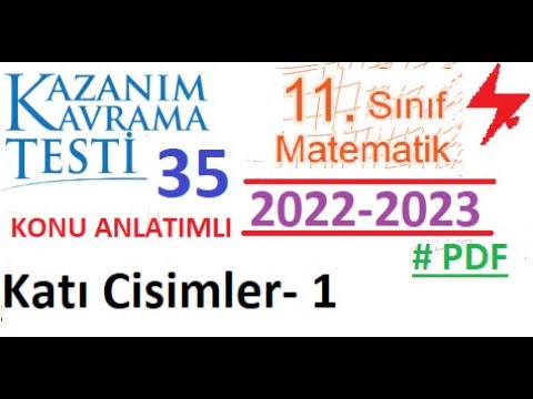 11. Sınıf | Kazanım Testi 35 | Katı Cisimler 1 | 2023 2024 | MEB | EBA ...