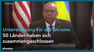 Ramstein: Treffen der Ukraine-Kontaktgruppe mit US-Verteidigungsminister Lloyd Austin