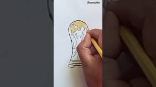 | FIFA ⚽️ WORLD CUP TROPHY 🏆 DRAWING | #shorts #fifaworldcup #creativeart #satisfyingvideos