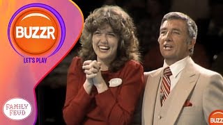 Family Feud - Richard Dawson JUMPS in shock!  | BUZZR