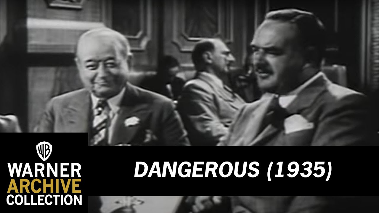 Original Theatrical Trailer Dangerous Warner Archive Youtube