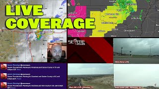 LIVE Storm Chasing - Strong Tornadoes Possible in Texas and Oklahoma