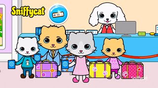 Cat Family Vacation and Airplane Trip | Stories for Kids | Yasa Pets