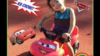 Disney Cars Lightning McQueen Power Wheels Fun at the Park
