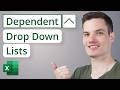 Create Dependent Drop Down List in Excel - EASY METHOD
