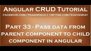 Pass data from parent to child component in angular