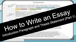 How to Write an Essay: Introduction Paragraph (with Worksheet)
