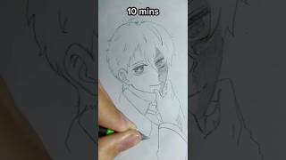 How to draw Aqua Hoshino in 10 sec, 10 mins, 10 Hrs #shorts #satisfying #drawing #art #oshinoko