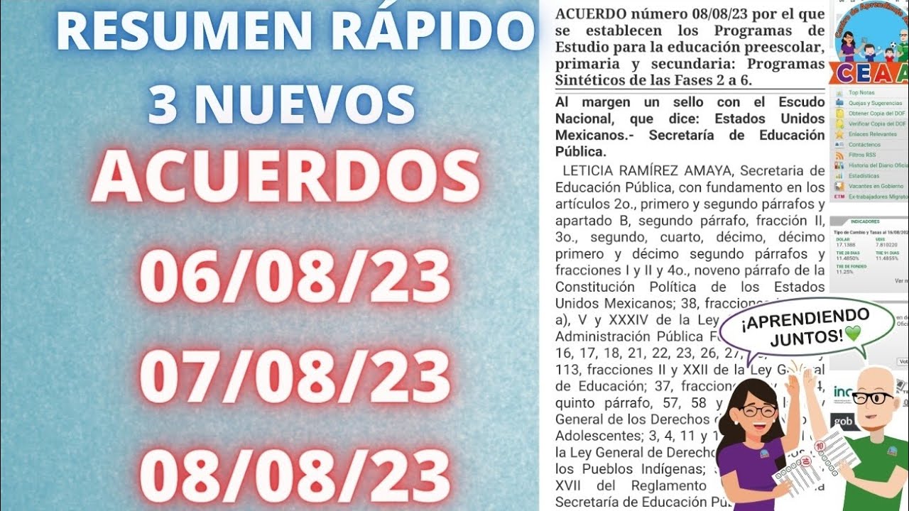 CEAA RESUMEN 3 NUEVOS Acuerdos 06/08/23 07/08/23 08/08/23 Programas ...