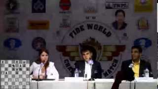 Game 6 - Post Match Press Conference with Viswanathan Anand and Magnus Carlsen