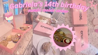 Gabriela’s 14th birthday!!🎂💗 | crumbl cookie review video |