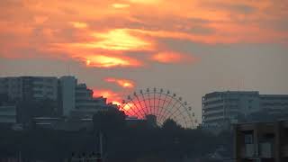 夕陽ライブ1011@大阪枚方 17時15分頃（ひらぱーと夕日・ためにしき）