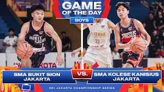 SMA BUKIT SION JAKARTA VS SMA KOLESE KANISIUS JAKARTA