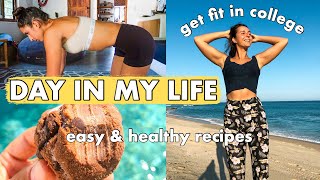 HEALTHY COLLEGE VLOG | What I Eat In a Day, Being a Fitness Influencer + Easy and Healthy Recipes