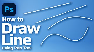 How to draw straight line and curved line in Photoshop using Pen Tool with shortcut