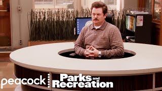 Ron Swanson's New Desk | Parks and Recreation