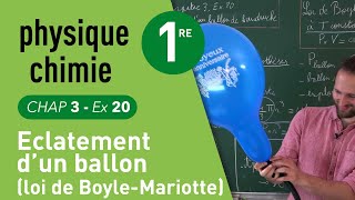 Interros des Lycées de 1ère, physique : une application de la loi de Boyle Mariotte