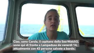 Appello DISPERATO comandante della #SeaWatch3 #carolarakete \