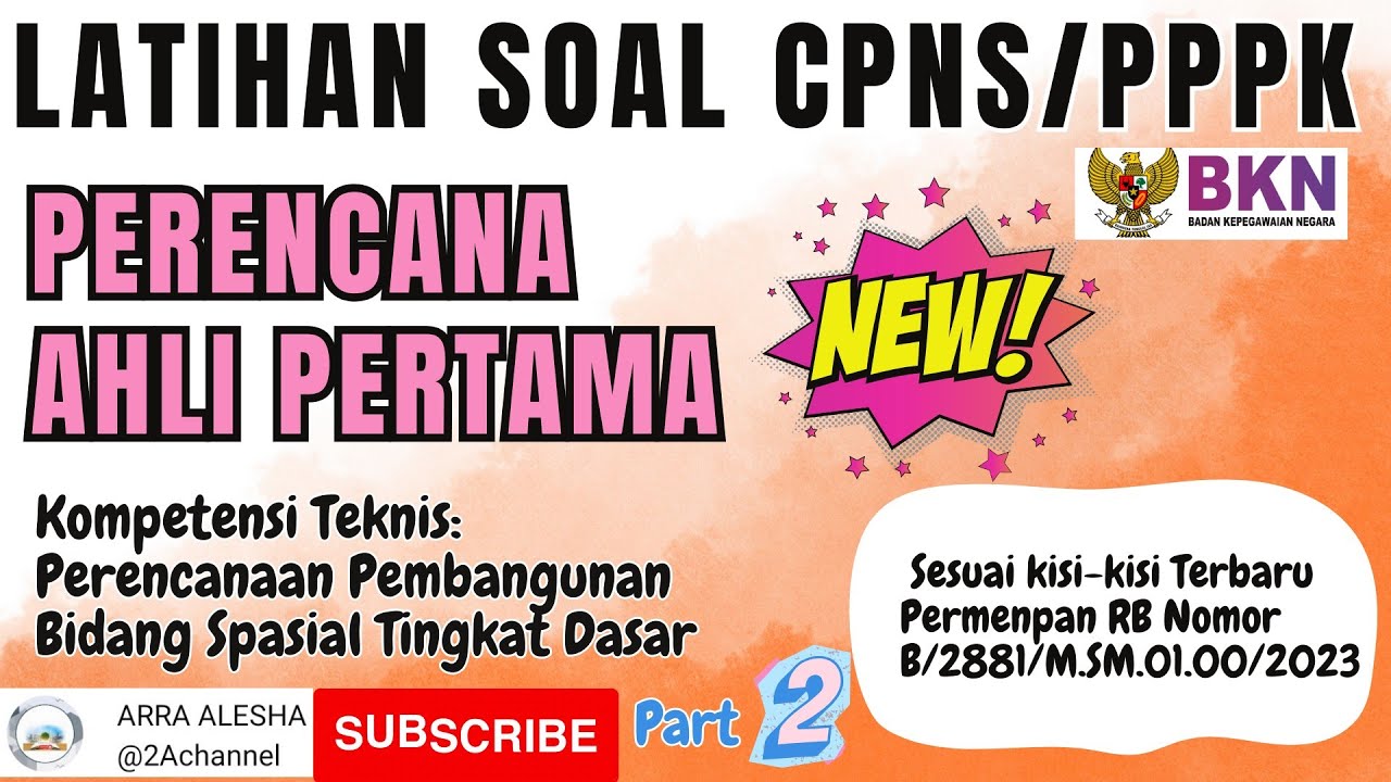 LATIHAN SOAL CPNS PPPK PERENCANA AHLI PERTAMA | PERENCANAAN PEMBANGUNAN ...