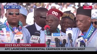 Watch Tinubu's Speech Today At The APC Presidential Campaign In Kaduna