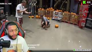 LILSKAMLIVE REACTS TO MAN HIT IN HEAD W/ PUMPKIN