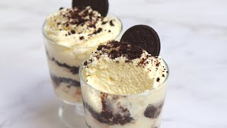 Oreo mousse dessert only 3 ingredients [No Eggs or No Flour]