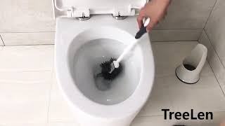 Toilet Brush Set,Toilet Bowl Brush and Holder for Bathroom Toilet - White