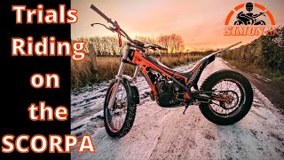 Trials riding / Practice on the Scorpa 250