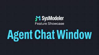 SysModeler Agent Chat Window | SysML v2 Workspace