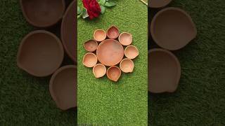 Diya decoration ideas/diwali decoration making at home #youtubeshorts #diwalidecoration #diya #art