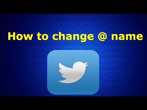 How to change Your @ name on twitter 2018 How to change Your @ name on twitter 2018