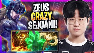 ZEUS CRAZY GAME WITH SEJUANI! - T1 Zeus Plays Sejuani TOP vs Jayce! | Season 2023