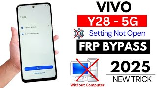 Vivo Y28 5G Frp Bypass Android 14 Without Pc | Vivo Y28 (V2352) Google Account Bypas 2025 New Method