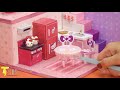 how to make a girly pinky cute little house hello kitty house idea ☀️ diy miniature house 35