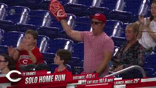 Ty France hits his first homerun as a Cincinnati Red