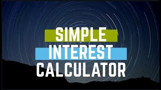 Simple Interest Calculator