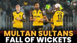 Multan Sultans Fall of Wickets | Peshawar Zalmi vs Multan Sultans | Match 27 | HBL PSL 8 | MI2A