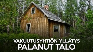 Palanut talo Kuutostiella, Lappeenrannassa