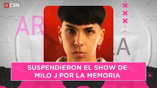 SUSPENDIERON el SHOW de MILO J POR LA MEMORIA