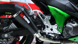 KAWASAKI Z800 with SCORPION CARBON TAPER EXHAUST by ONE3MOTOSHOP