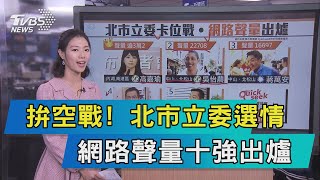 【說內幕】拚空戰！　北市立委選情網路聲量十強出爐