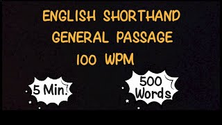 100 WPM Dictation 🔥 | English General Matter | GCC Que. Paper |