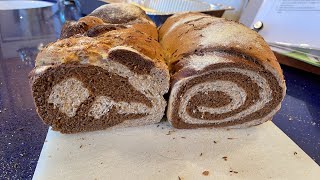 Marble Rye/Pumpernickel Bread (Swirl and Braid) DOUGH RECIPES IN DESCRIPTION BELOW!