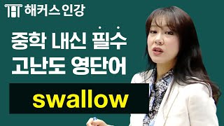 예문으로 오래 기억하는 중학영단어 #24 swallowㅣ해커스 보카 중학 고난도 박가은 중학교내신 중등인강