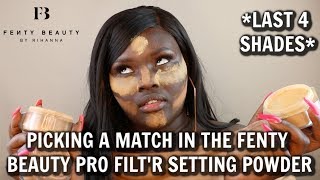 FINDING MY PERFECT MATCH IN THE FENTY BEAUTY PRO FILT’R SETTING POWDER| TESTING
