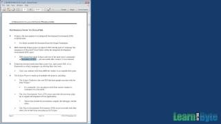 Intro to Java Training Course - Chapter 3 - Introduction to Eclipse